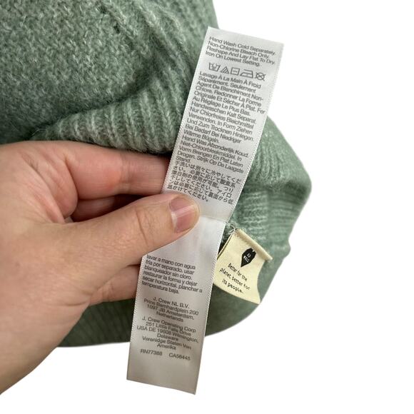 Quiet Luxury Alpaca Wool Blend Sweater Madewell Green XS NWT - Picture 7 of 8